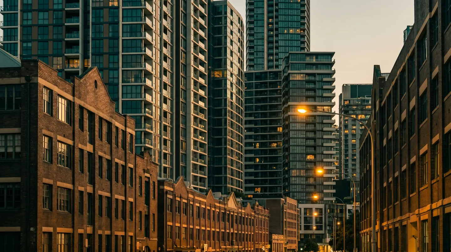 A Ultimo street scene at dusk